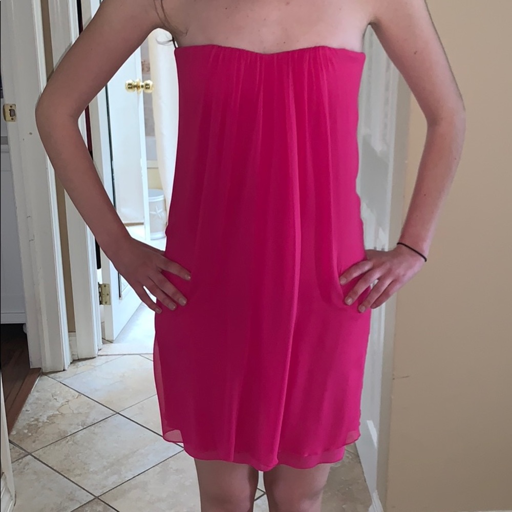 Alice and Olivia hot pink dress